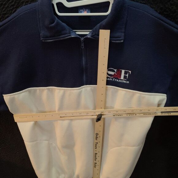 San Francisco Men's Sweatshirt Multi-Color Size Large Pullover Long Sleeve Zip - Picture 3 of 12